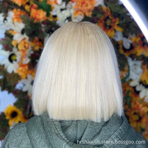 613 Wig Human Hair Blonde Lace Front Straight Bob Wig Brazilian Wig Vendors 2020 Fashion Hot Selling Wholesale